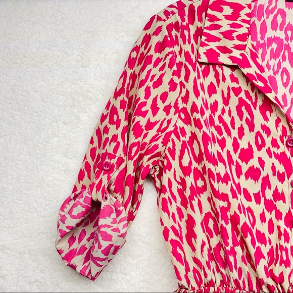 BeBop Cheetah Print Dress - Pink Juniors Size Medium - Picture 3 of 9